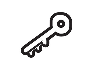 Clean Minimalist Single Key Icon 2D Vector Line Art Illustration For Digital Projects