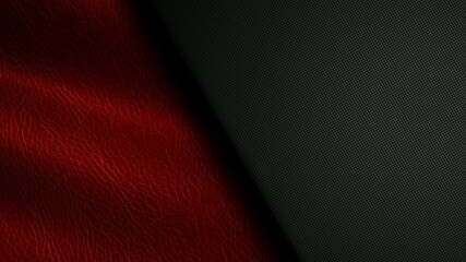 Bold business background utilizing red leather texture waves sweeping across the frame in rich flowing motion producing a powerful luxurious animated surface for upscale branding