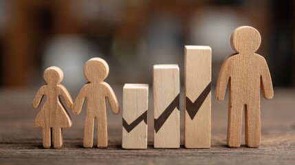 Family future expense projection panel: engaging visual of family analyzing graph for future financial planning