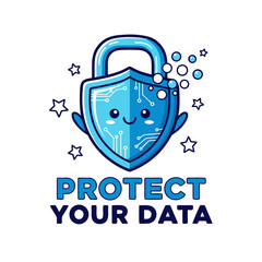 Heart shaped lock and key vector icon for safe web data security and protection