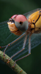 close up of a dragonfly