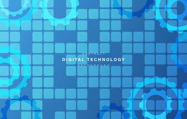 Blue abstract technology background. business technology communication. Hi tech digital connection. high tech. science. modern technology business concept. futuristic background. vector illustration