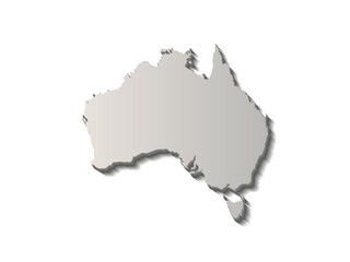 Australia Modern Vector Map Illustration, with 3D Geometric Elements Style, for Infographic or Geographic Visualizations