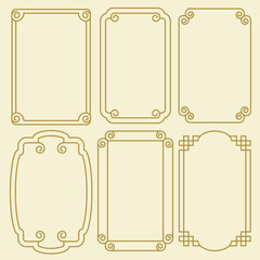 Chinese,  Asian japanese , korean, blank label , tag , banner , new year celebration. vector isolated vector illustration