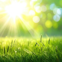 Obraz premium Sunny meadow with bokeh background