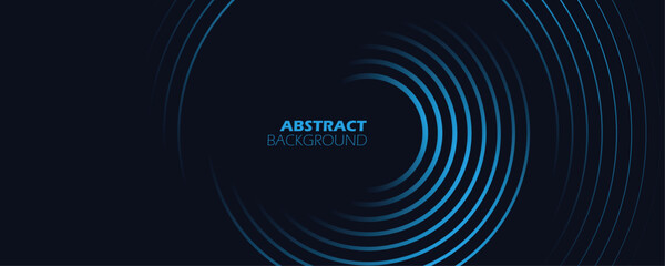 Swirl circular lines. Circle line pattern. Blue color. Futuristic abstract background for creative graphic design. Vector illustration. © FineVector