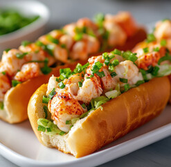 New England Style Lobster Roll Packed With Fresh Lobster Meat
