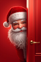 santa claus with christmas gift