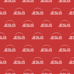 Obraz premium Jesus seamless pattern isolated on color background