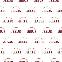 Obraz premium Jesus seamless pattern isolated on white background