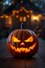 halloween jack o lantern with pumpkin