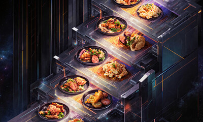 British Roast Flow - traditional dishes forming homely layered repetition.