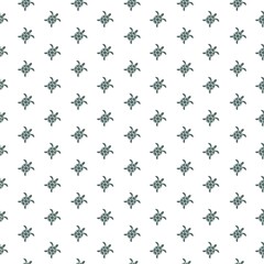 Sea turtle seamless pattern isolated on white background