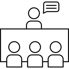 Business Meeting Icon Illustration