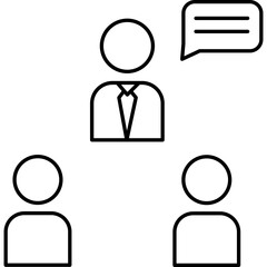 Business Meeting Icon Illustration