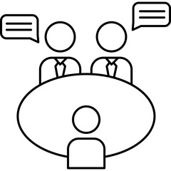 Business Meeting Icon Illustration