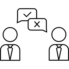 Business Meeting Icon Illustration