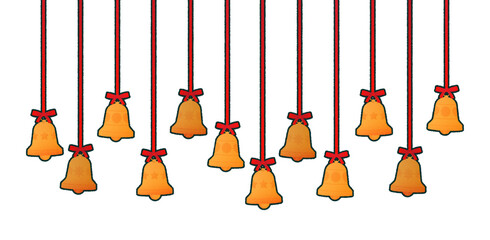 Christmas and New Year ornament designs with transparent background