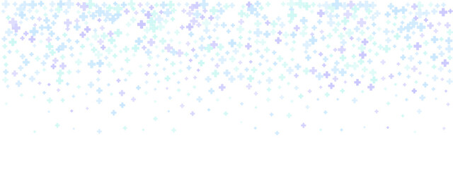 Blue, purple, and green crosses create a seamless geometric texture. Modern healthcare backdrop with radial halftone elements, ideal for medicine branding, lab materials, or clinical design.