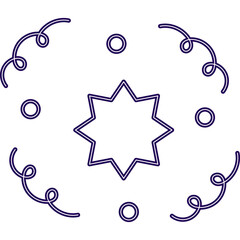 Cute Stars Line Neon