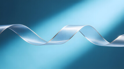 銀色のリボンと神秘的な背景