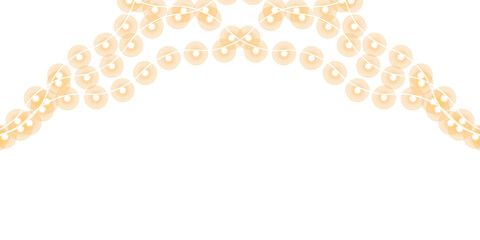 String of glowing pearls elegant decorative element for jewelry advertising and luxury design EPS vector