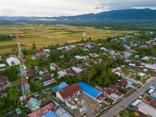 Obraz premium Aerial View of Gemba Village in West Seram Regency, Maluku, Indonesia