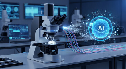 3D scanning microscope linked to AI database