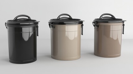 Minimalist compost bin design for kitchen and waste recycling