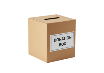 Donation Box on transparent background