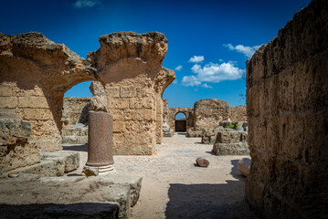 Naklejka premium Anfiteatro de El Djem y Cartago ruina romanas en Tunez