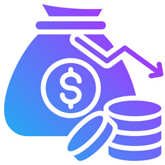 Crisis icon for management crisis, website, application, printing, document, poster design, etc