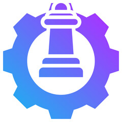 Strategy icon for management crisis, website, application, printing, document, poster design, etc