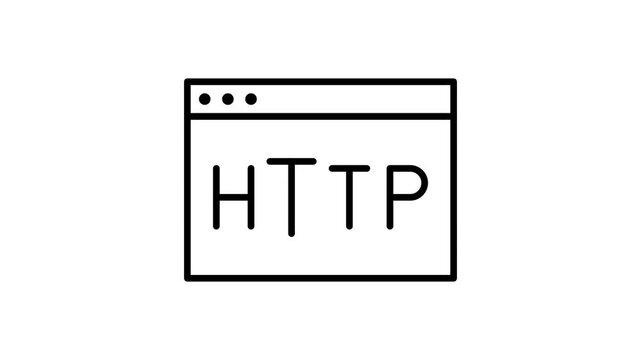 Animated http browser icon animation isolated