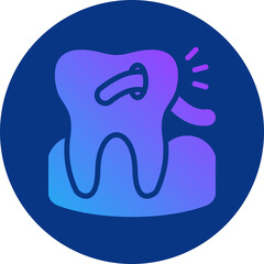 Tooth worm icon for dental, website, application, printing, document, poster design, etc