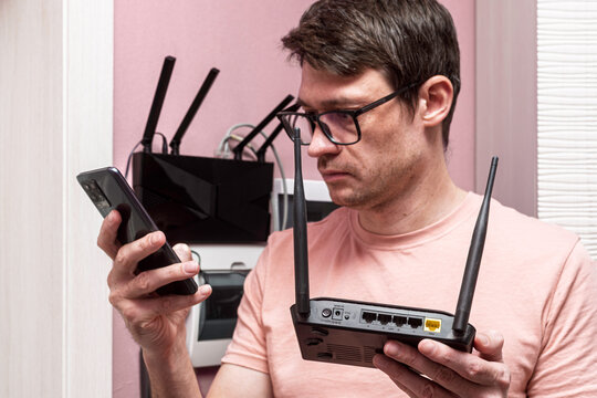 Home internet upgrade: user swaps an old wireless router for a new one.