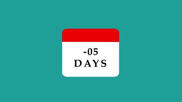 10 days to go, 10 days count animation. Flipping Through the Pages of a block note. 10-day Countdown animation video from -10 to todays. 	