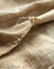 Rough, tan, crumpled fabric detail