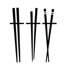 Cartoon bowl and eating chopsticks or Chinese chopsticks. In Chinese, chopsticks means kuizi. Food, sushi, noodles. Thai, Japanese or Asian cuisine. Restaurant tools. Kitchenware icon. 