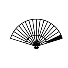 Minimalist Folding Hand Fan Icon