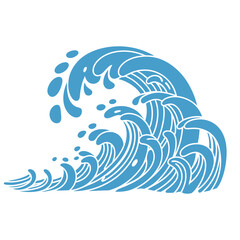Stylized Ocean Wave Vector