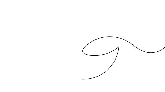 Crescent moon continuous one line drawing festival night 4k animation video