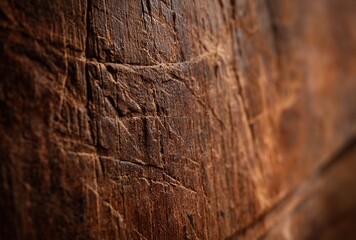 Obraz premium Dark wood texture close-up cracked vintage timber material background 