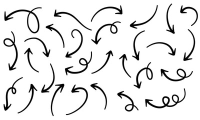 Vector doodle Arrow icon in hand drawn style