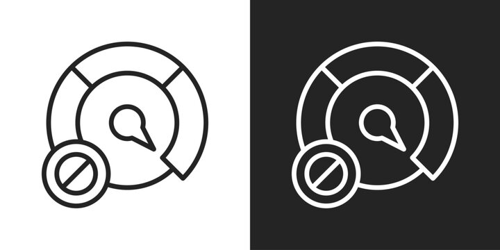 Limit Icon In Black And White Line Style