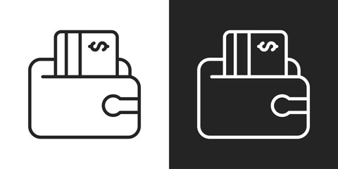 Saving Icon In Black And White Line Style
