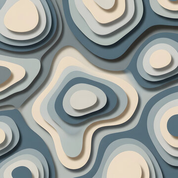 Single vector Multi-layered paper cut abstract shapes with shadows for modern design projects, ornament, decoration, geometric, shape, line, light, color, spiral, backdrop, style, water, curve, vintag