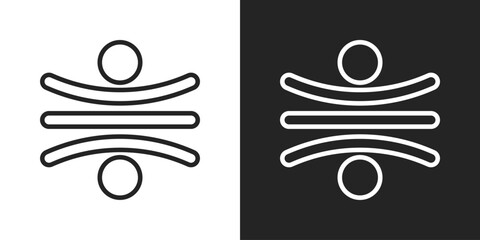 Resilience Icon In Black And White Line Style