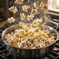 preparing popcorn