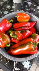 red and green peppers
